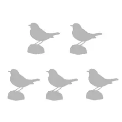 5 pajaritos de madera
