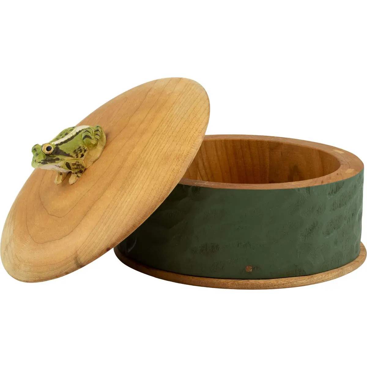 Caja de madera (rana)