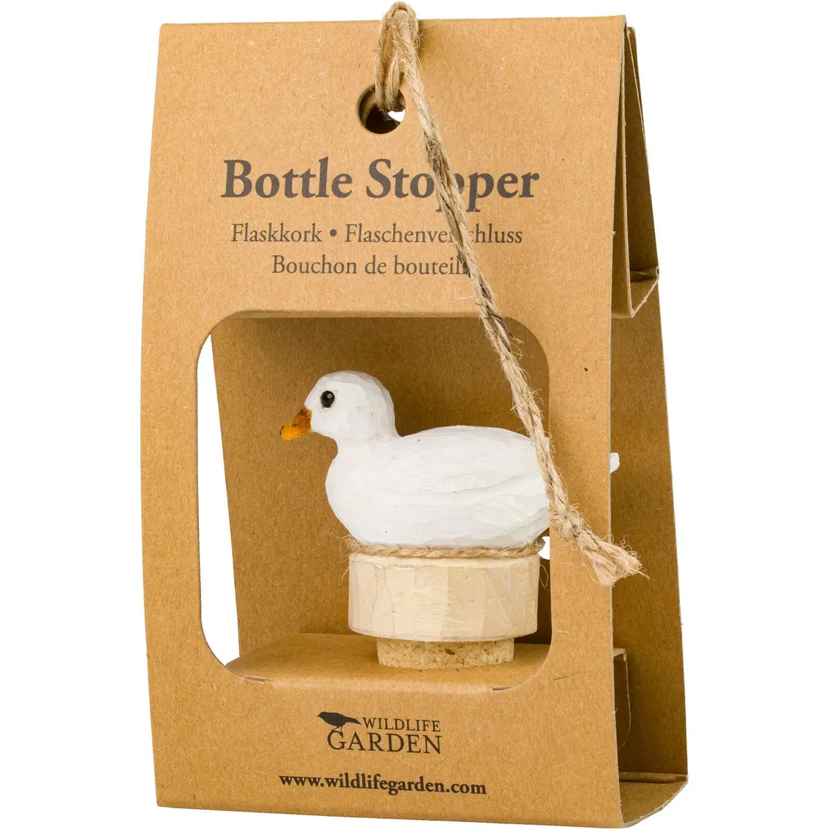 Tapón de botella (pato blanco)